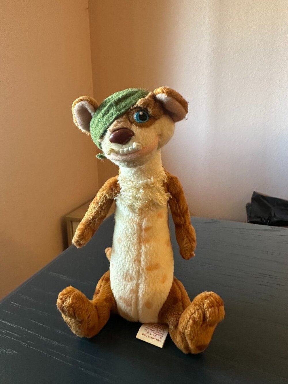 2009 Ty Beanie Baby Buck the Weasel Ice Age 3 Plush Movie Toy